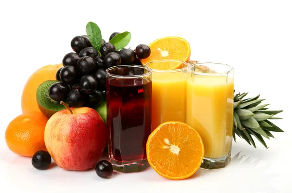 Dojrzałe owoce i sok Obrazek Stockowy