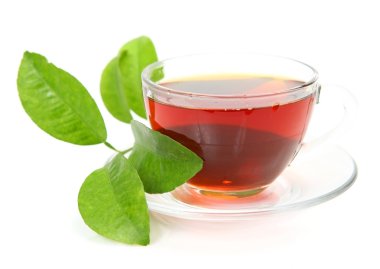 Bardakta çay.