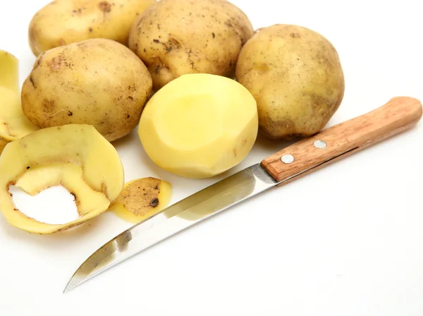 Aardappel en mes — Stockfoto