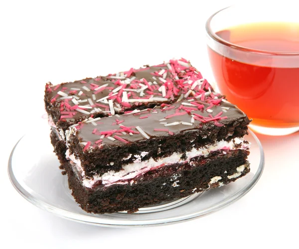 Tea and cake — Stock Photo, Image