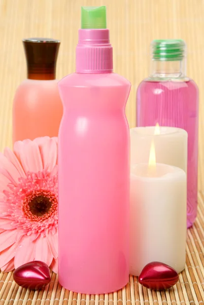 Lotions in bottles — Stock Photo, Image