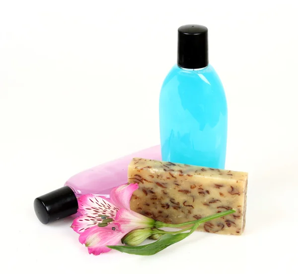 Lotions and soap — Stock Photo, Image