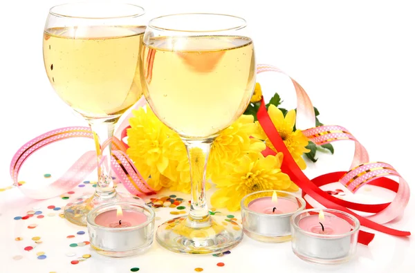 Fiori e vino — Foto Stock