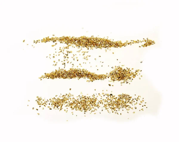 Gyllene Sand Vit Bakgrund — Stockfoto
