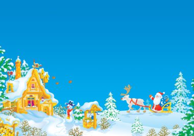 Noel Baba ve ren geyiği