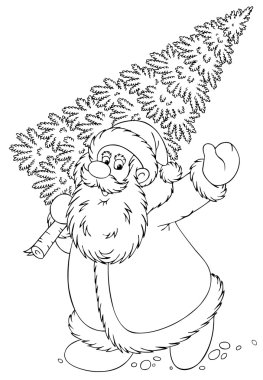 Noel Baba Noel ağacı taşıma