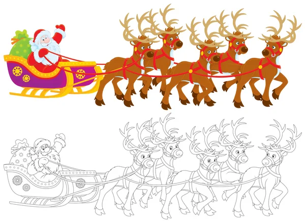 Sleigh of Santa Claus — Stock Photo, Image