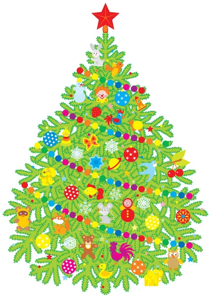 Kerstboom — Stockvector