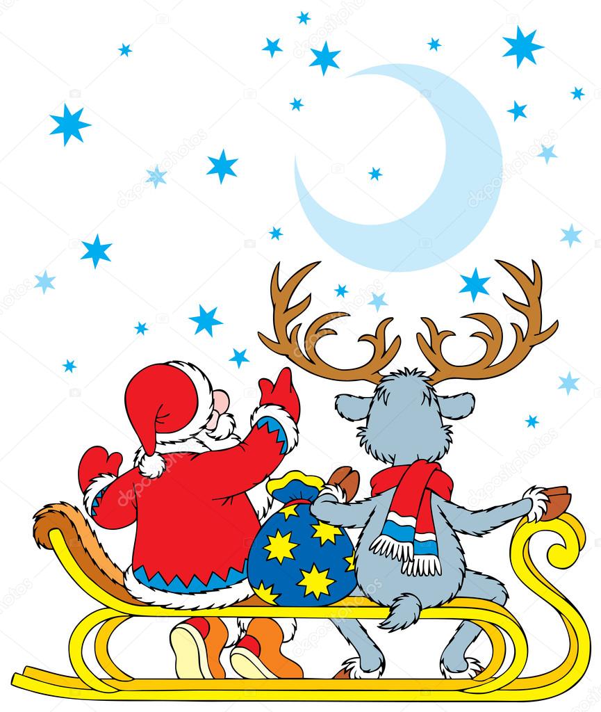 Santa Claus and Reindeer