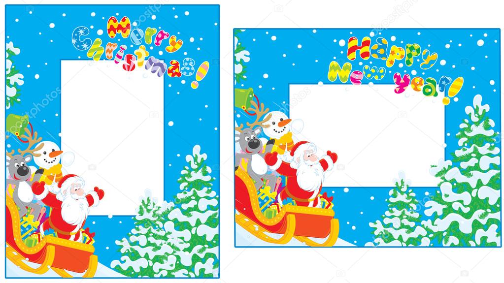 Christmas and New Year borders