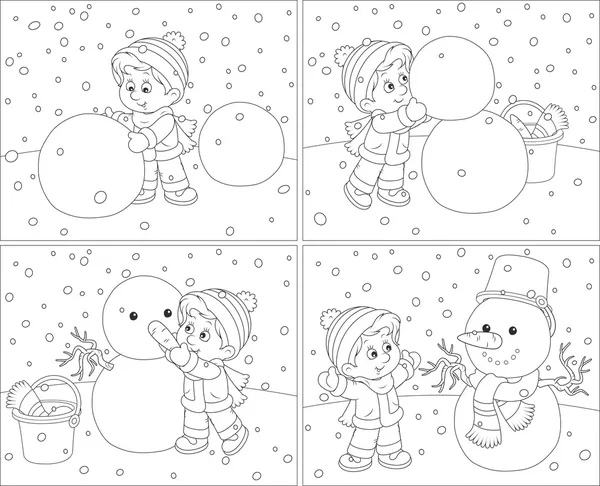 Boneco de neve — Vetor de Stock