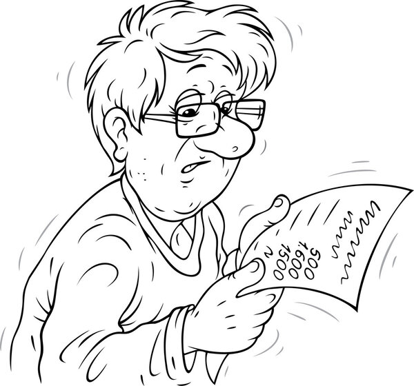 Беспокойный человек, читающий законопроект
.