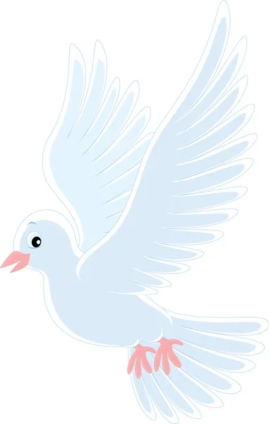 Paloma blanca volando — Archivo Imágenes Vectoriales