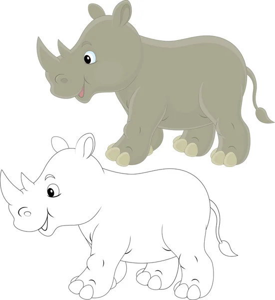 Rhino. — Vector de stock