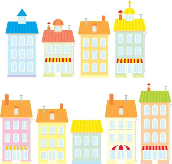 Edificios coloridos — Vector de stock