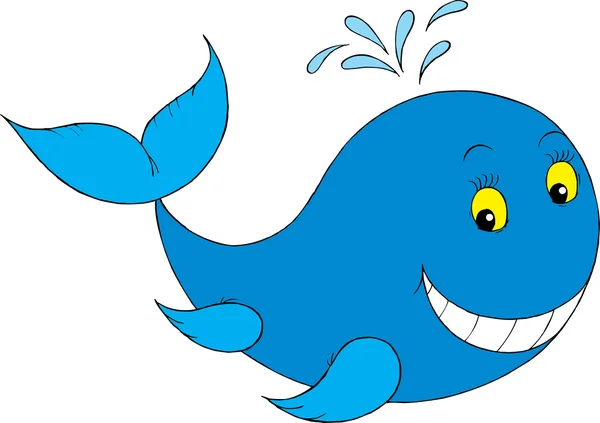 Velká modrá velryba — Stockový vektor
