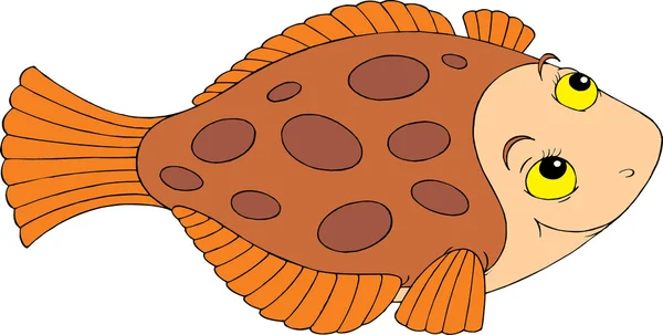 Spotty Flounder — Stock Vector