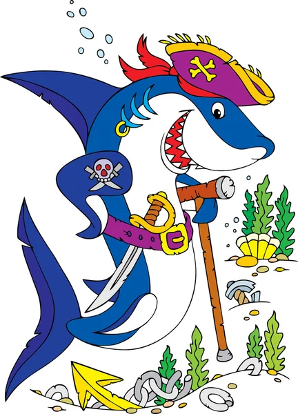 Pirata de tiburones — Archivo Imágenes Vectoriales