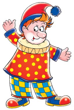 çok güzel kızıl saçlı sirk palyaço