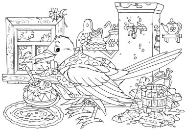 ev dağınık bir iç kuş tutmak