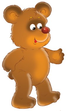 kırmızı burunlu mutlu boz ayı