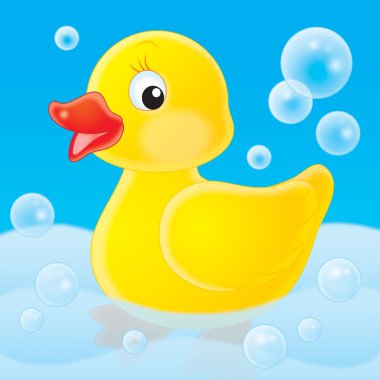 sevimli sarı lastik ördek