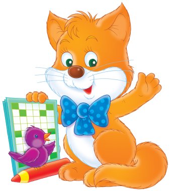 gato de esmoquin sentado