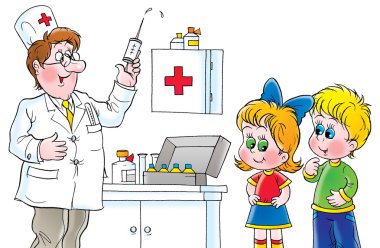 Doktor bir şırınga çekimleri için hazırlanıyor