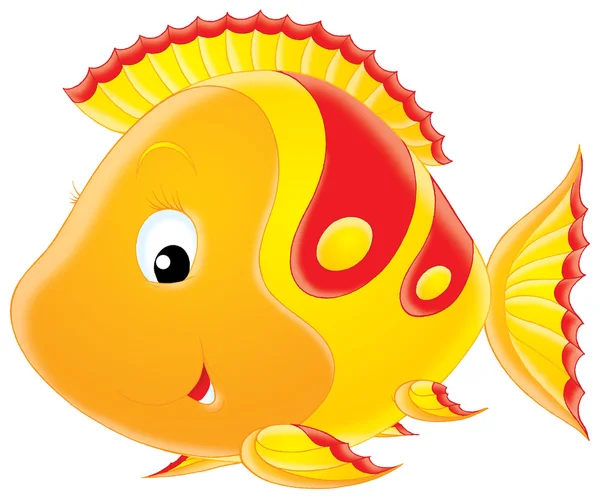 Yellow cartoon fish — Stock Photo, Image