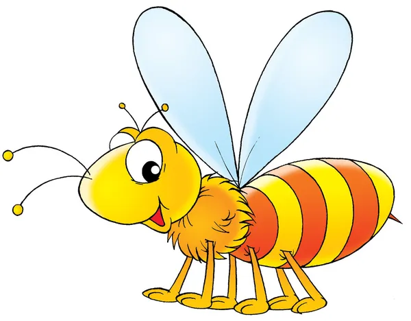 Cartoon wasp — Stockfoto