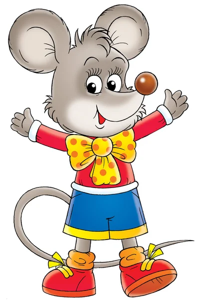 Mouse in bright clothes — Stock Photo, Image