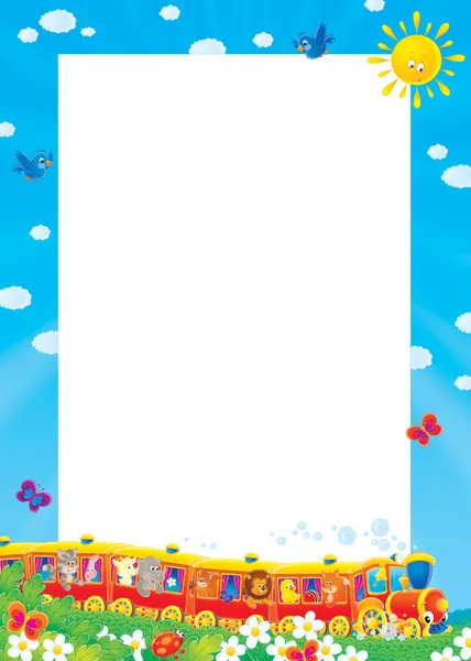 bir tren dolusu hayvan çerçeve