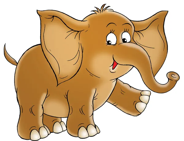 Cute cartoon olifant — Stockfoto