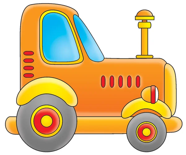Orange big rig truck — Stock Photo, Image