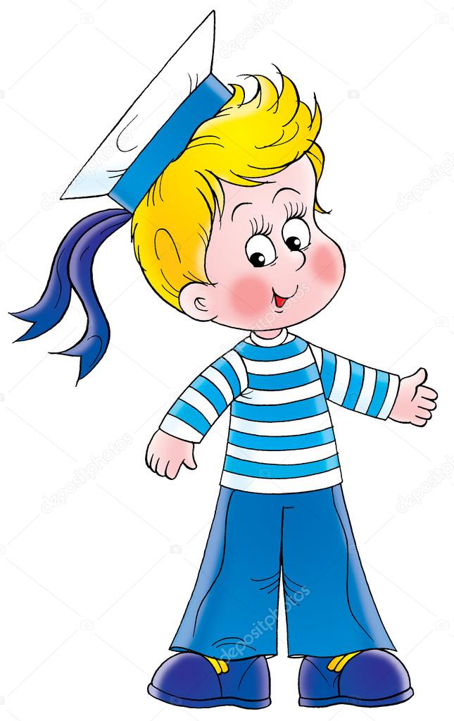 Boy dressed in a sailor suit