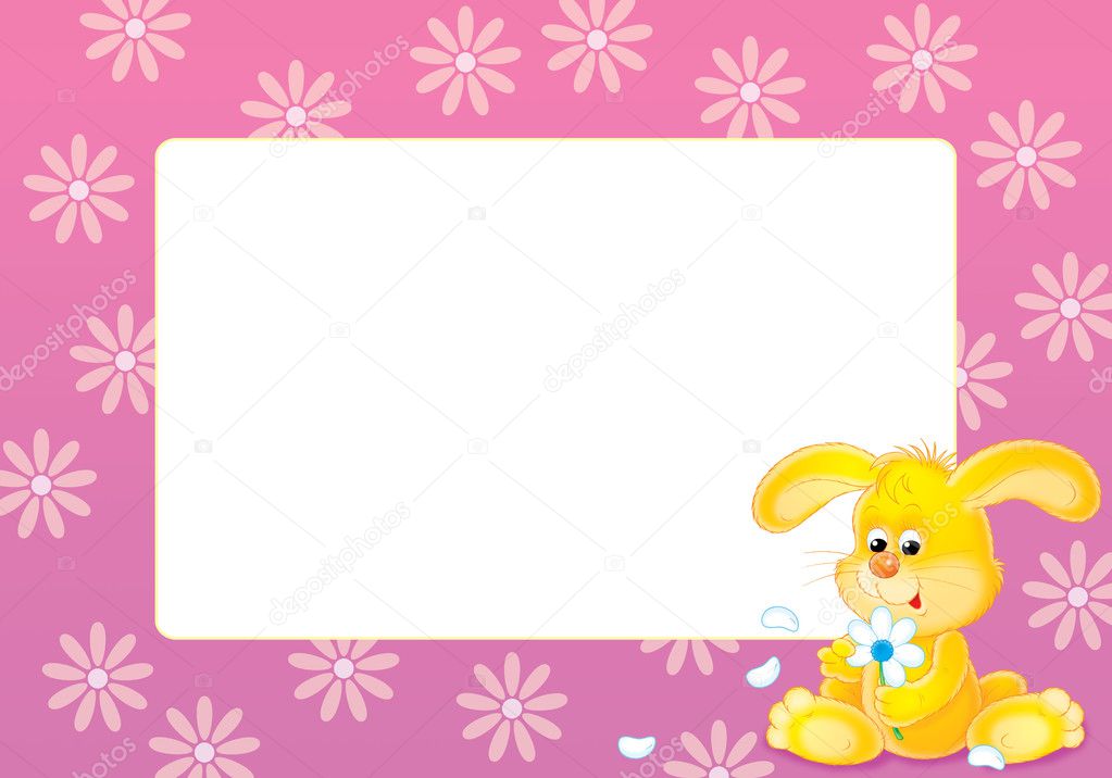 Frame with a yellow bunny