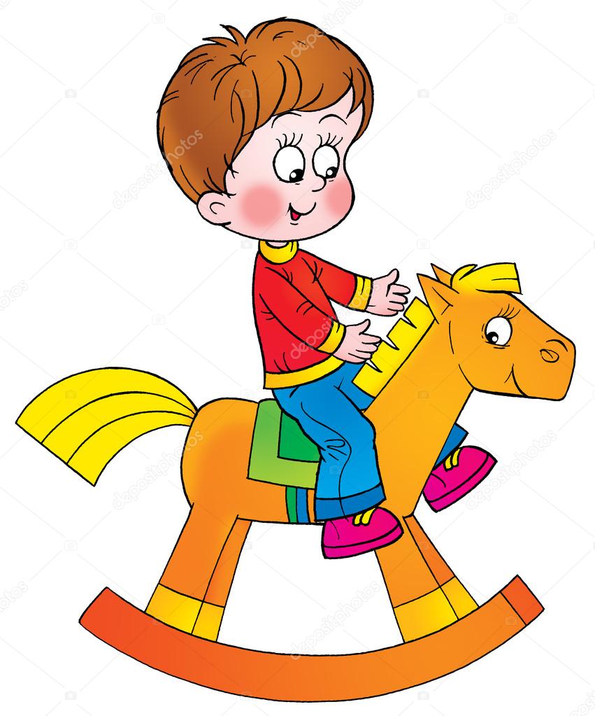 boy rocking horse