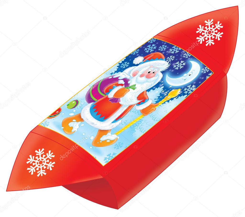 red foldable santa gift box