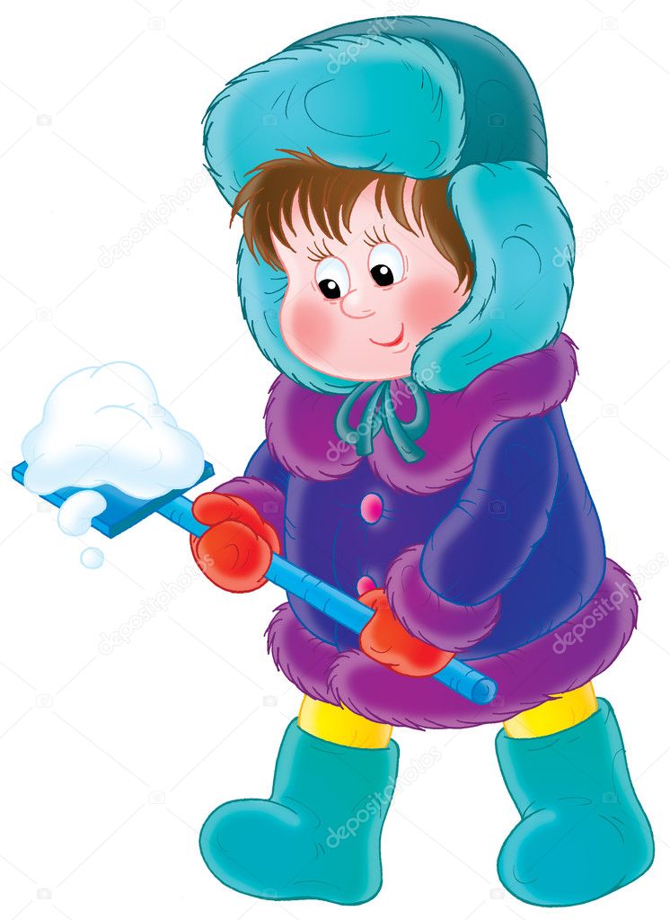 little boy in winter clothing