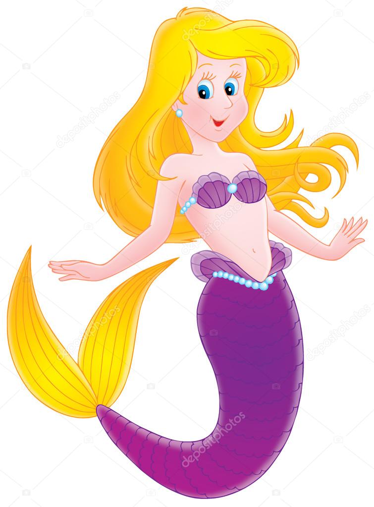Pretty blond mermaid