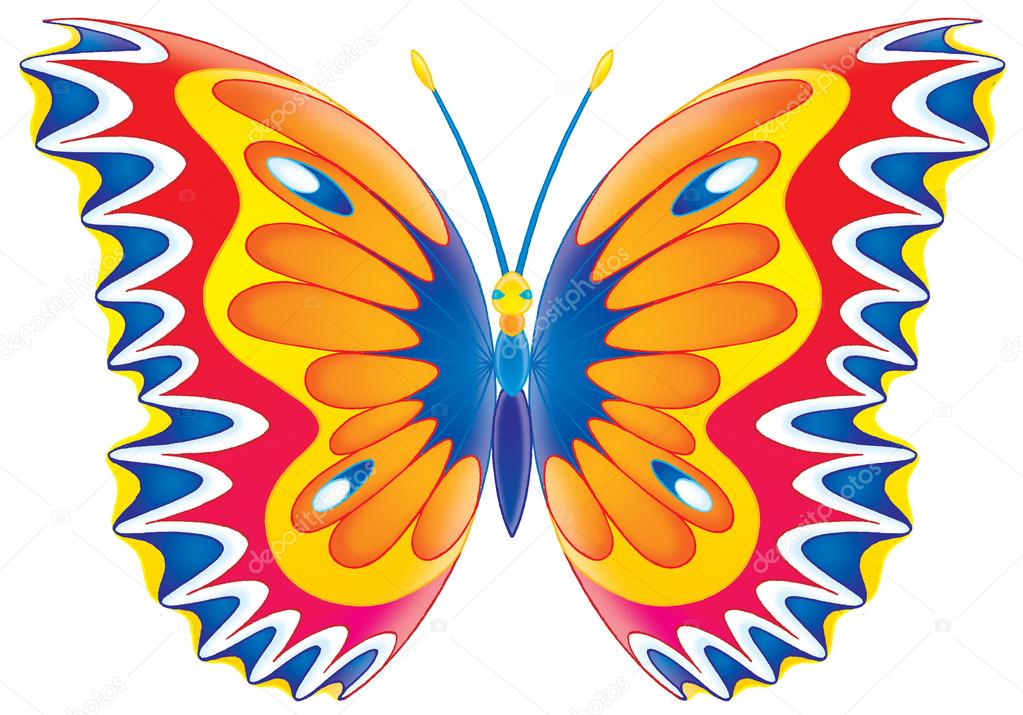 Colorfully patterned butterfly Stock Photo by ©AlexBannykh 31117739