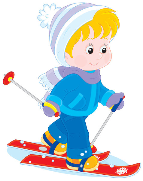 Child skiing