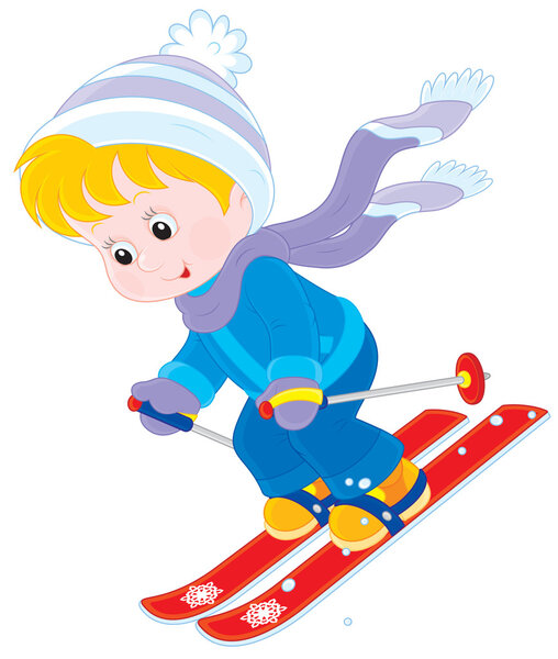 Child skiing