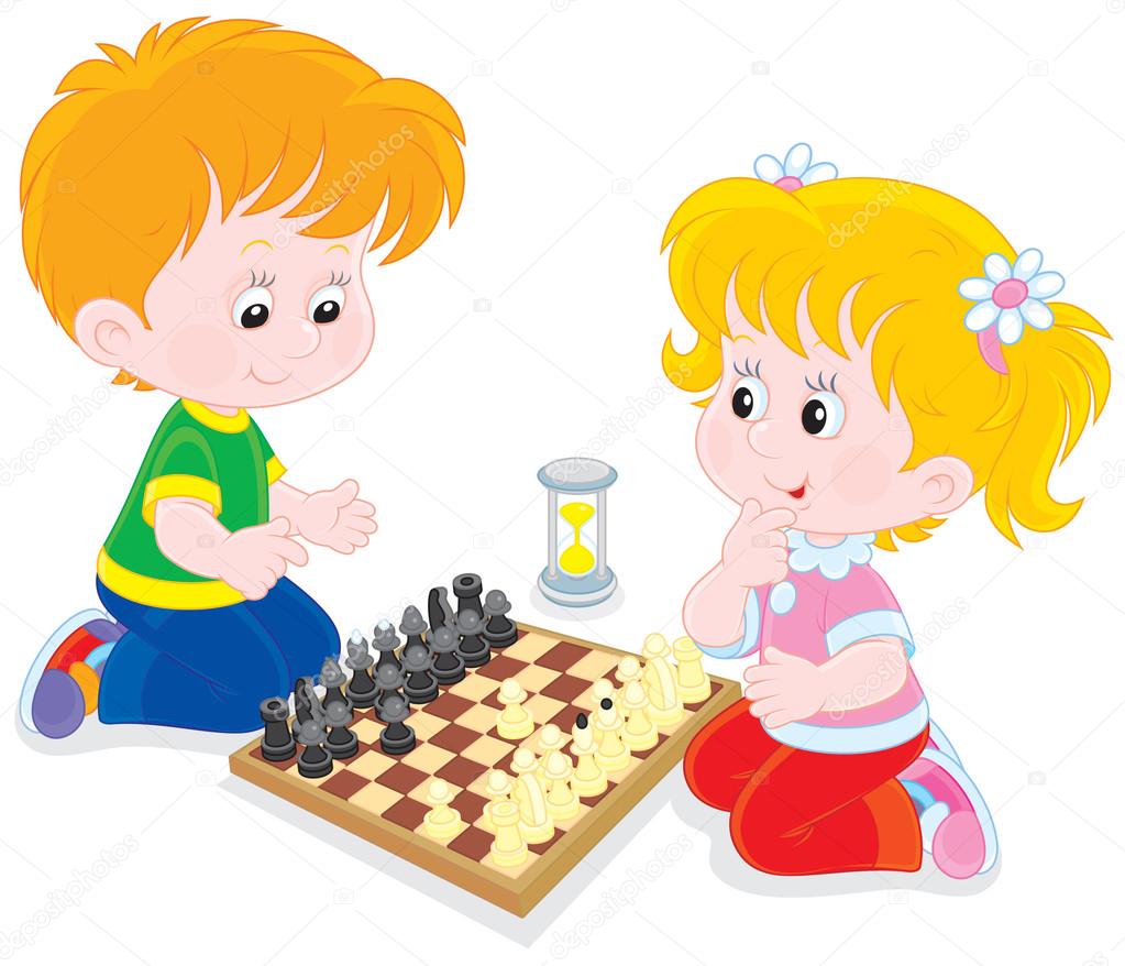 Children play chess