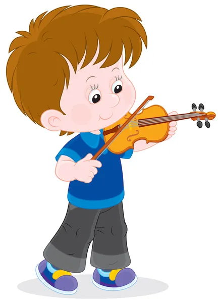 Malý houslista — Stockový vektor