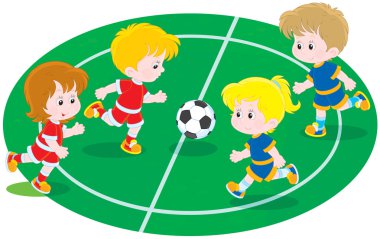 futbol oynayan çocuklar