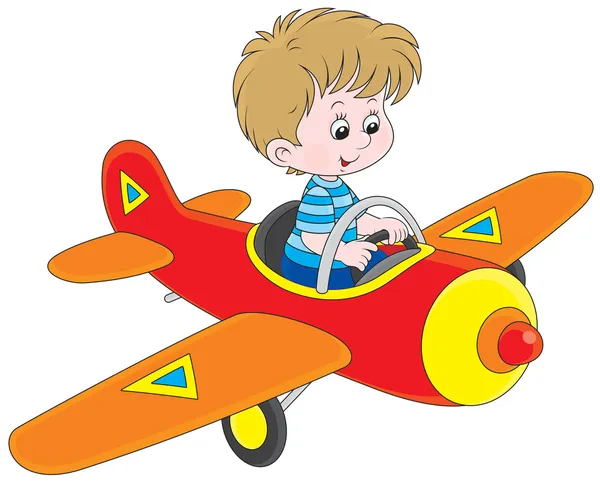 Boy pilot — Stock Vector