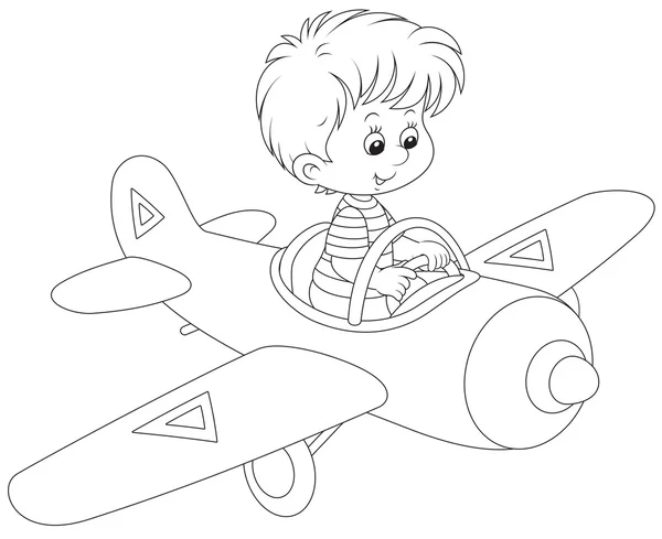 Çocuk pilot — Stok Vektör