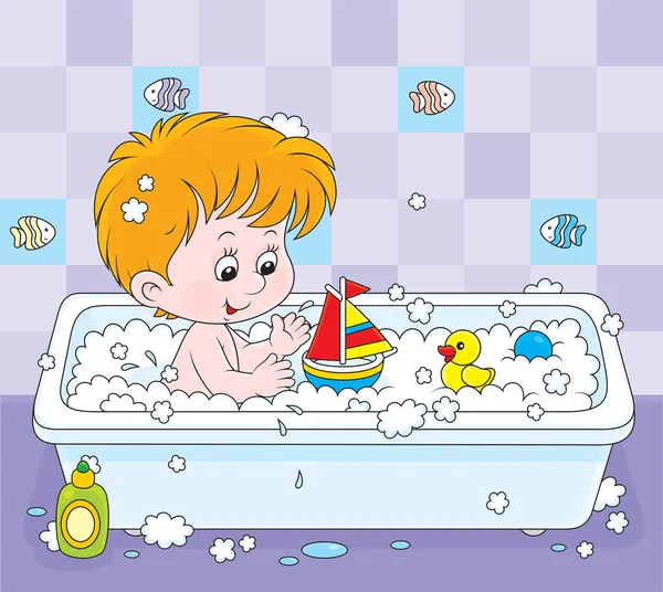 Boy bathing — Stock Illustration Boy bathing Royalty Free Stock Vectors