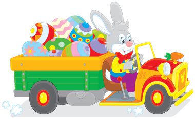 ester yumurta Bunny taşır